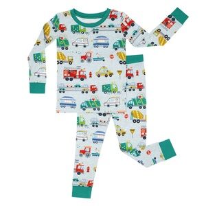 Little Sleepies Community Cars 2pc Bamboo Long-Sleeve Pajamas size 3T